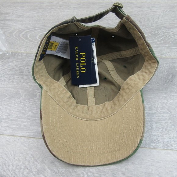 Polo Ralph Lauren Camo Tiger Patch Baseball Hat Cap Adjustable Fit NEW - Picture 10 of 15